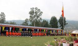 Guard of honour by RBP, Desung and scouts.
